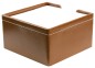 Preview: Zettelkasten mit 500 Blatt Papier CAMBRIDGE Top Grain Rindspaltleder mit heller Kontrastnaht hellbraun